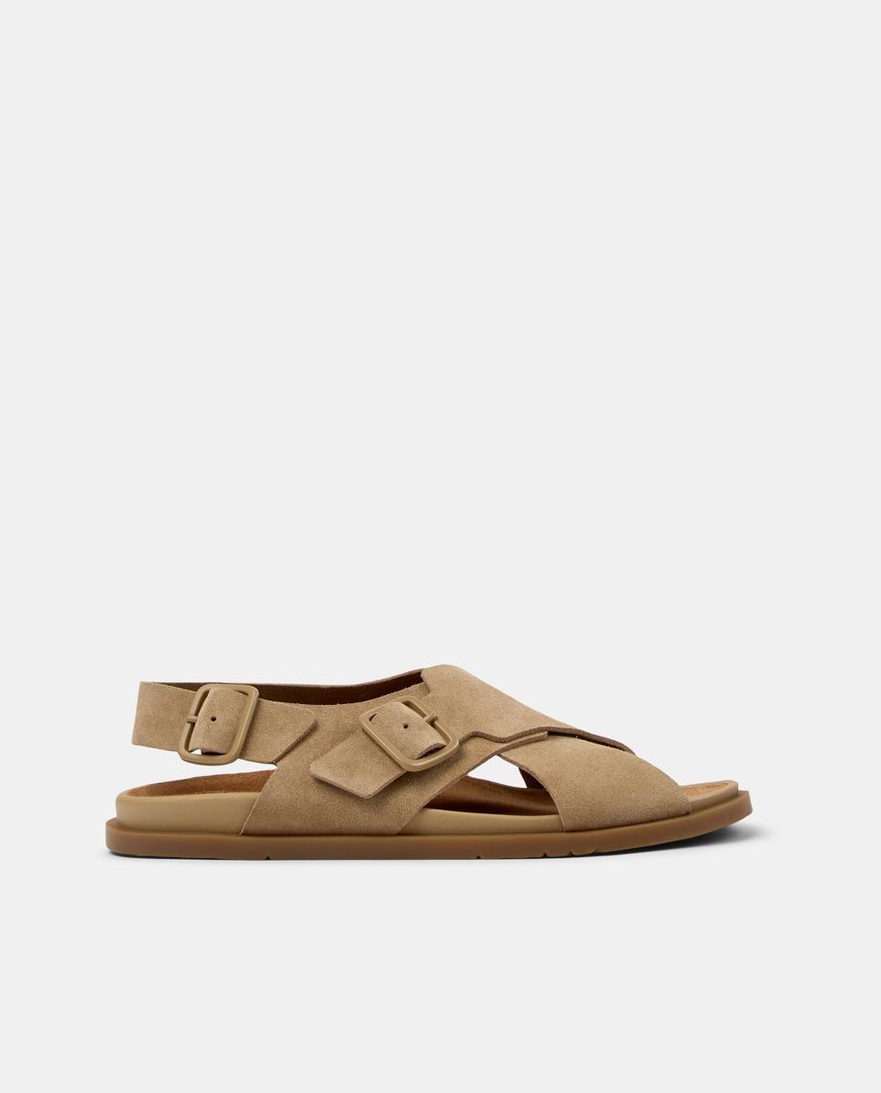 Sandalias de hombre de piel Lluc Sandal - Camper - Beige Beige-1