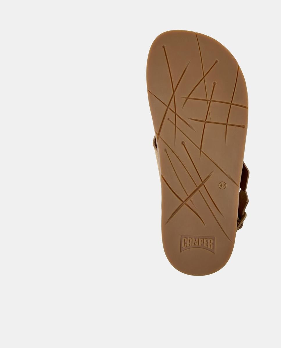 Sandalias de hombre de piel Lluc Sandal - Camper - Beige Beige-2