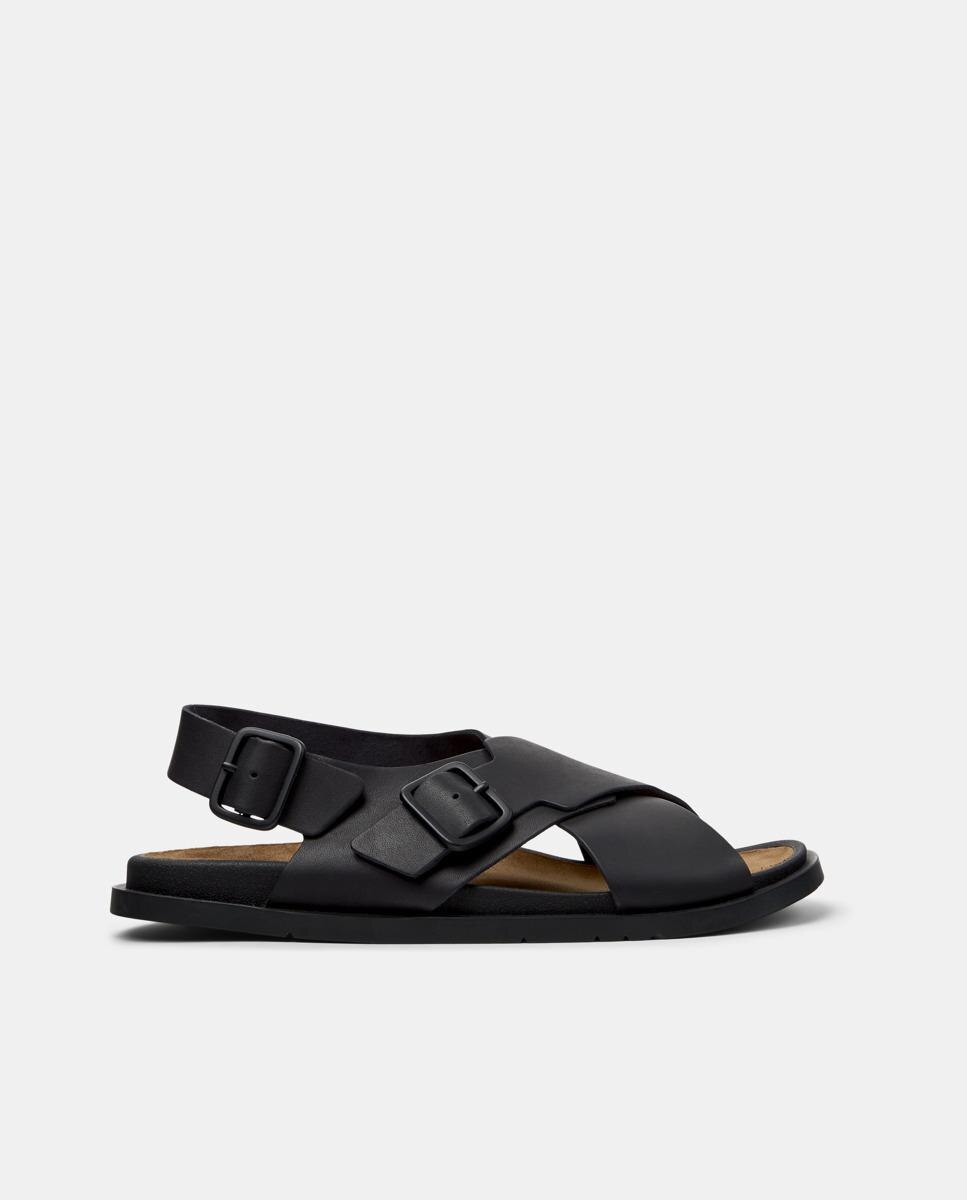 Sandalias de hombre de piel Lluc Sandal - Camper - Negro Negro-1