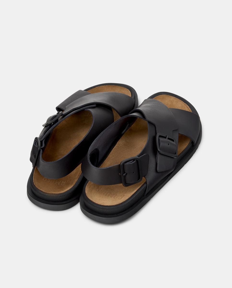 Sandalias de hombre de piel Lluc Sandal - Camper - Negro Negro-2