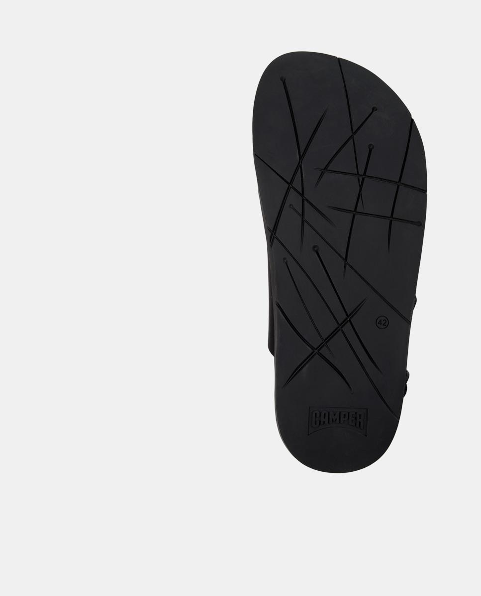 Sandalias de hombre de piel Lluc Sandal - Camper - Negro Negro-4
