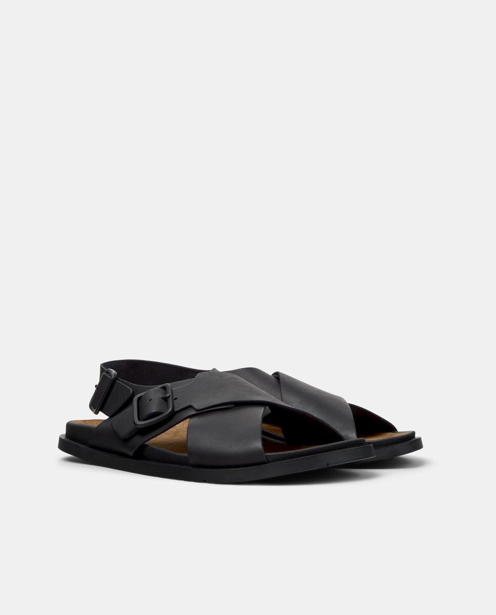 Sandalias de hombre de piel Lluc Sandal - Camper - Negro Negro-5