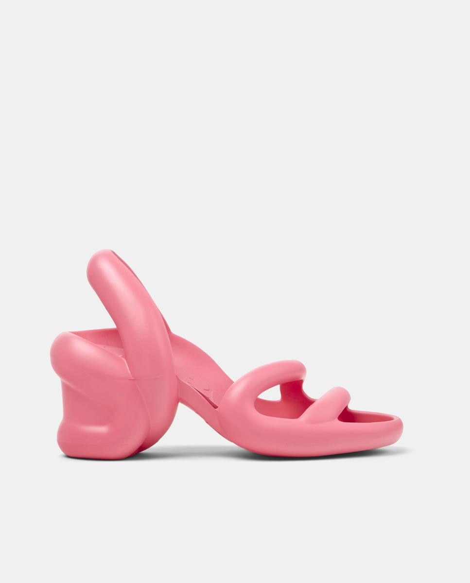 Sandalias de tacón de mujer kobarah abiertas - Camper - Rosa Rosa-1