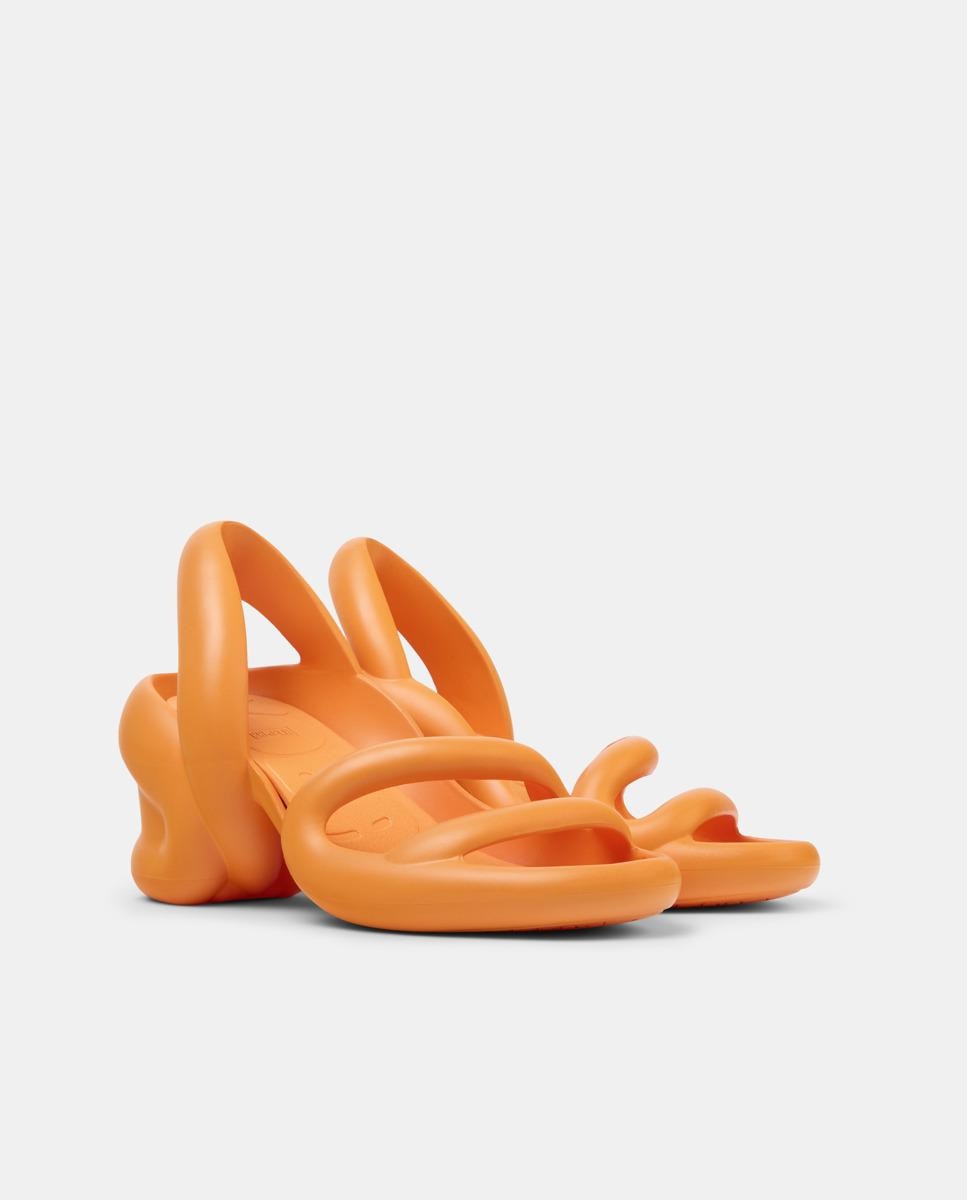 Sandalias de tacón de mujer kobarah abiertas - Camper - Naranja Naranja-5