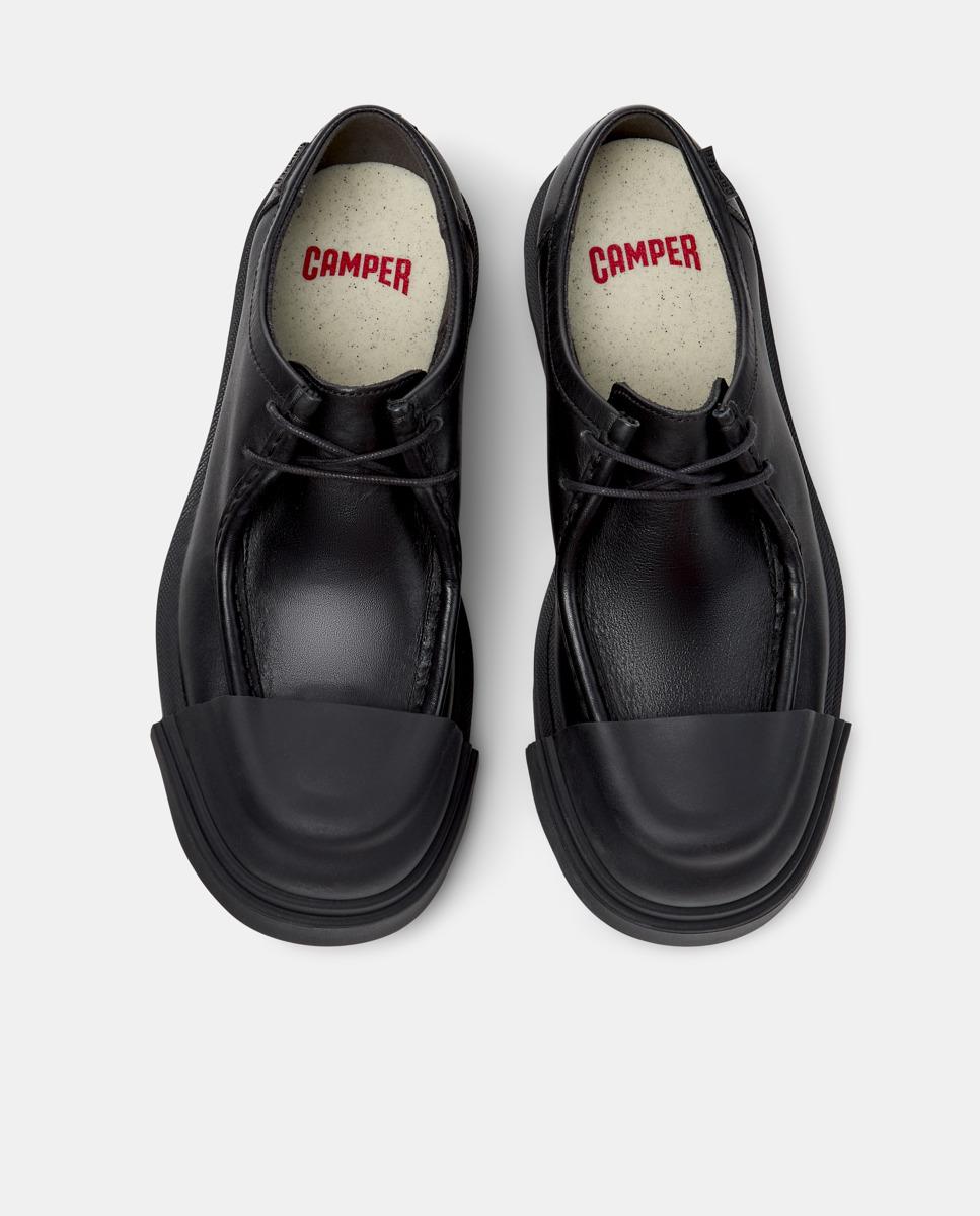 Mocasines planos de mujer junction en piel - Camper - Negro Negro-3