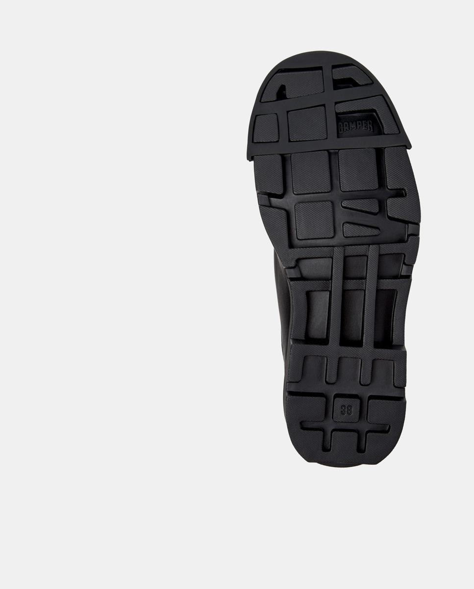Mocasines planos de mujer junction en piel - Camper - Negro Negro-4
