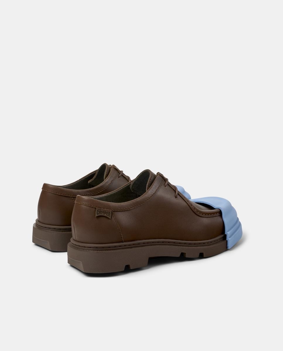Mocasines planos de mujer junction en piel - Camper - Marrón oscuro Marrón oscuro-2