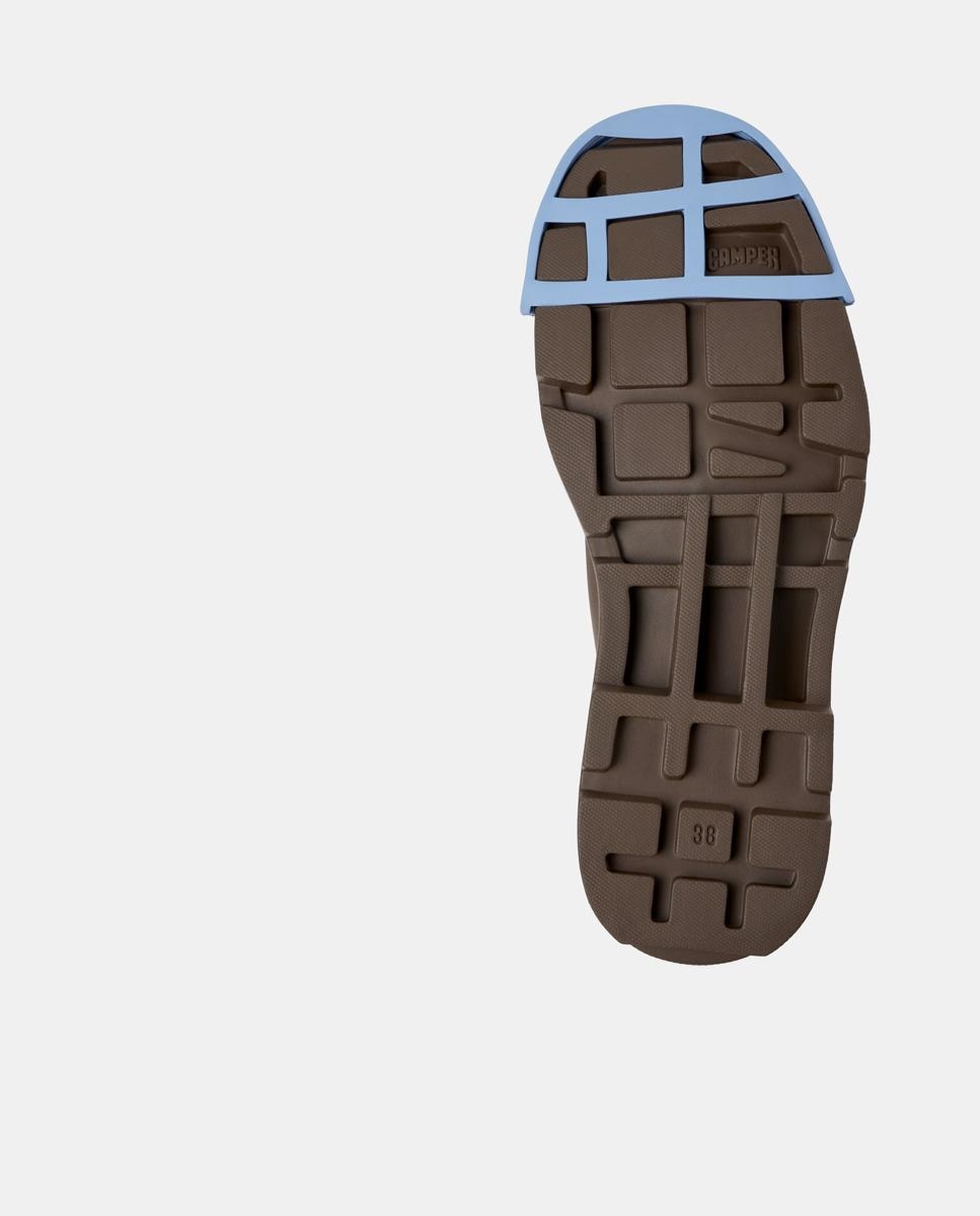 Zapatos de cordones de mujer junction de piel - Camper - Marrón oscuro Marrón oscuro-4