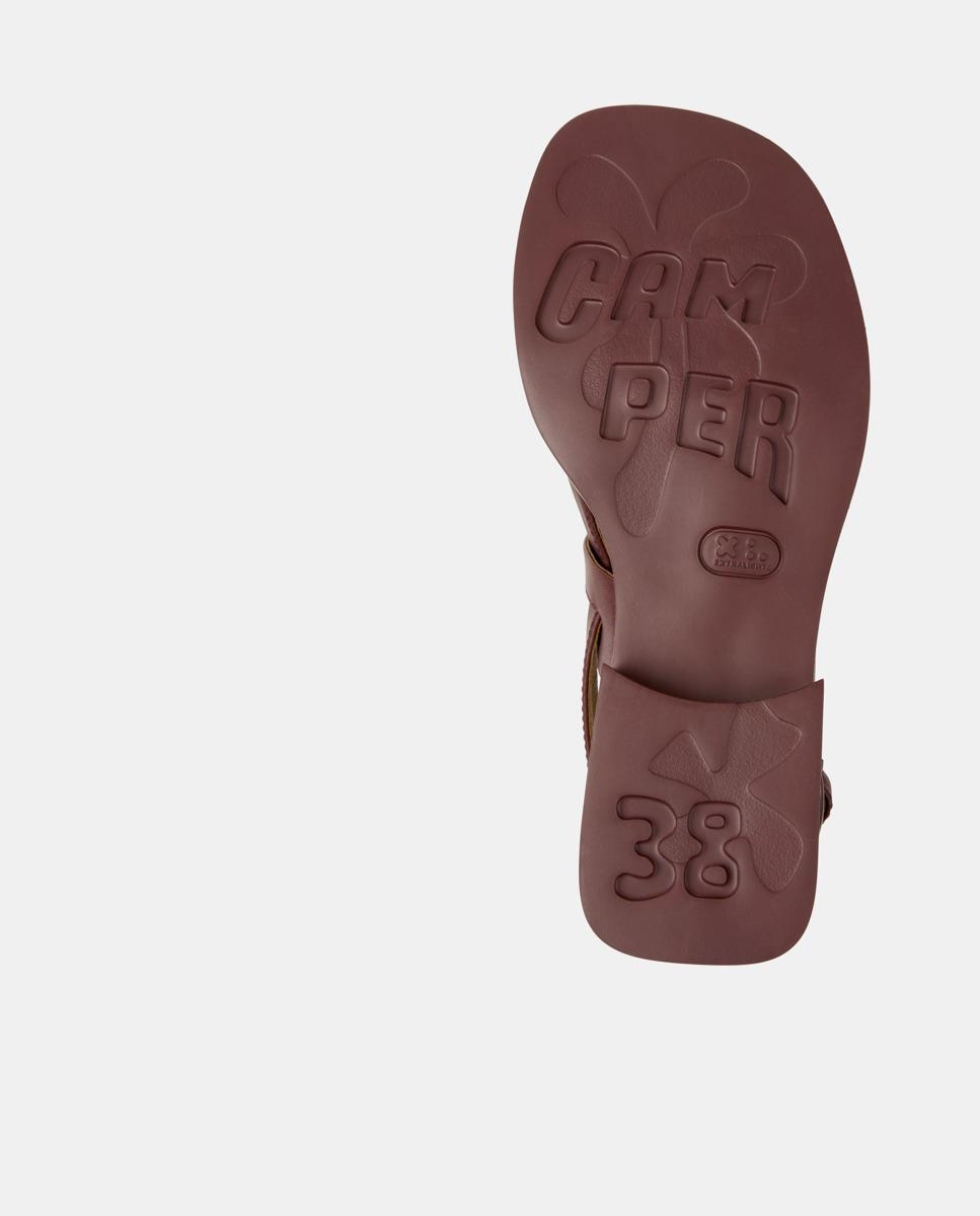 Sandalias de mujer Dana de piel - Camper - Burdeos Burdeos-4