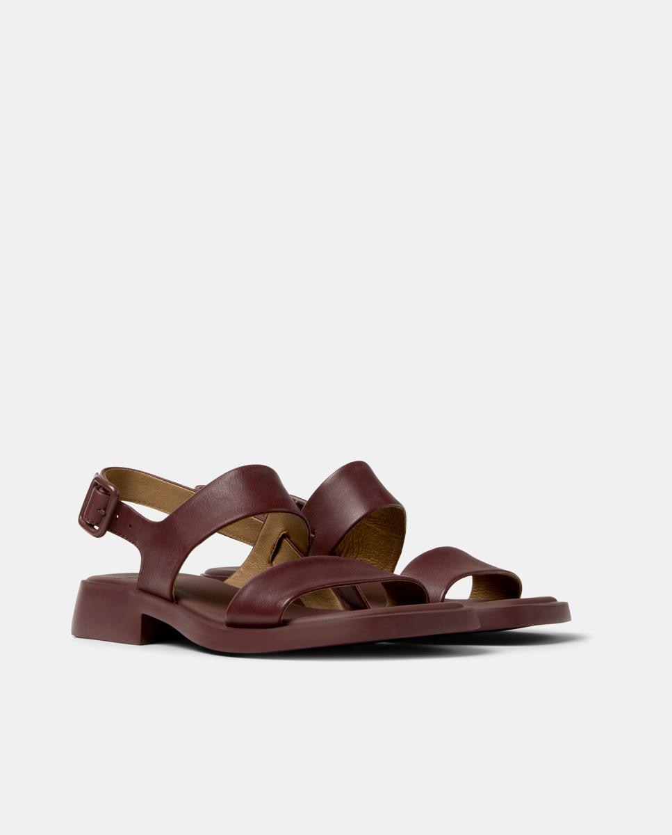 Sandalias de mujer Dana de piel - Camper - Burdeos Burdeos-5