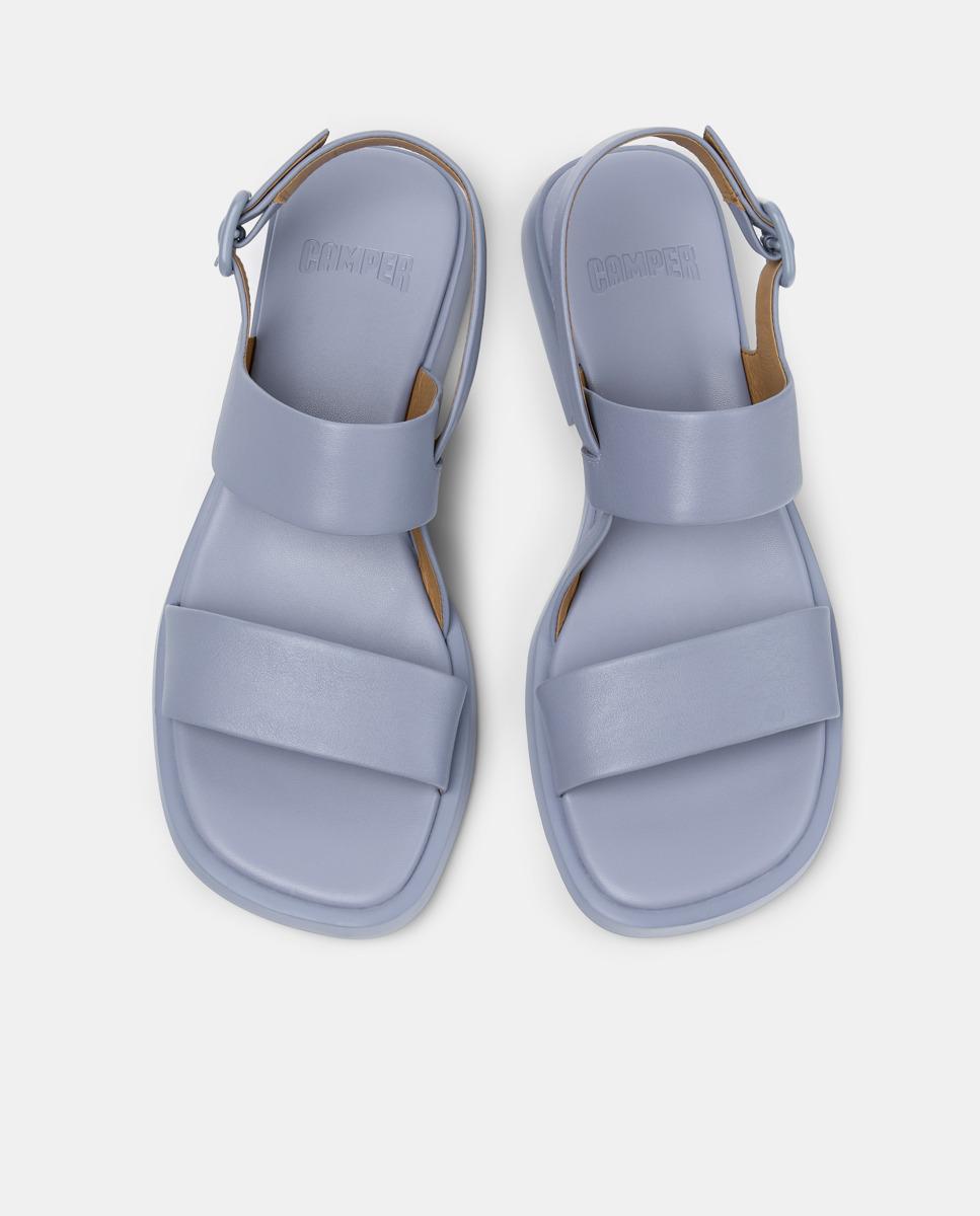 Sandalias de tacón de mujer de piel dana - Camper - Azul celeste Azul celeste-3
