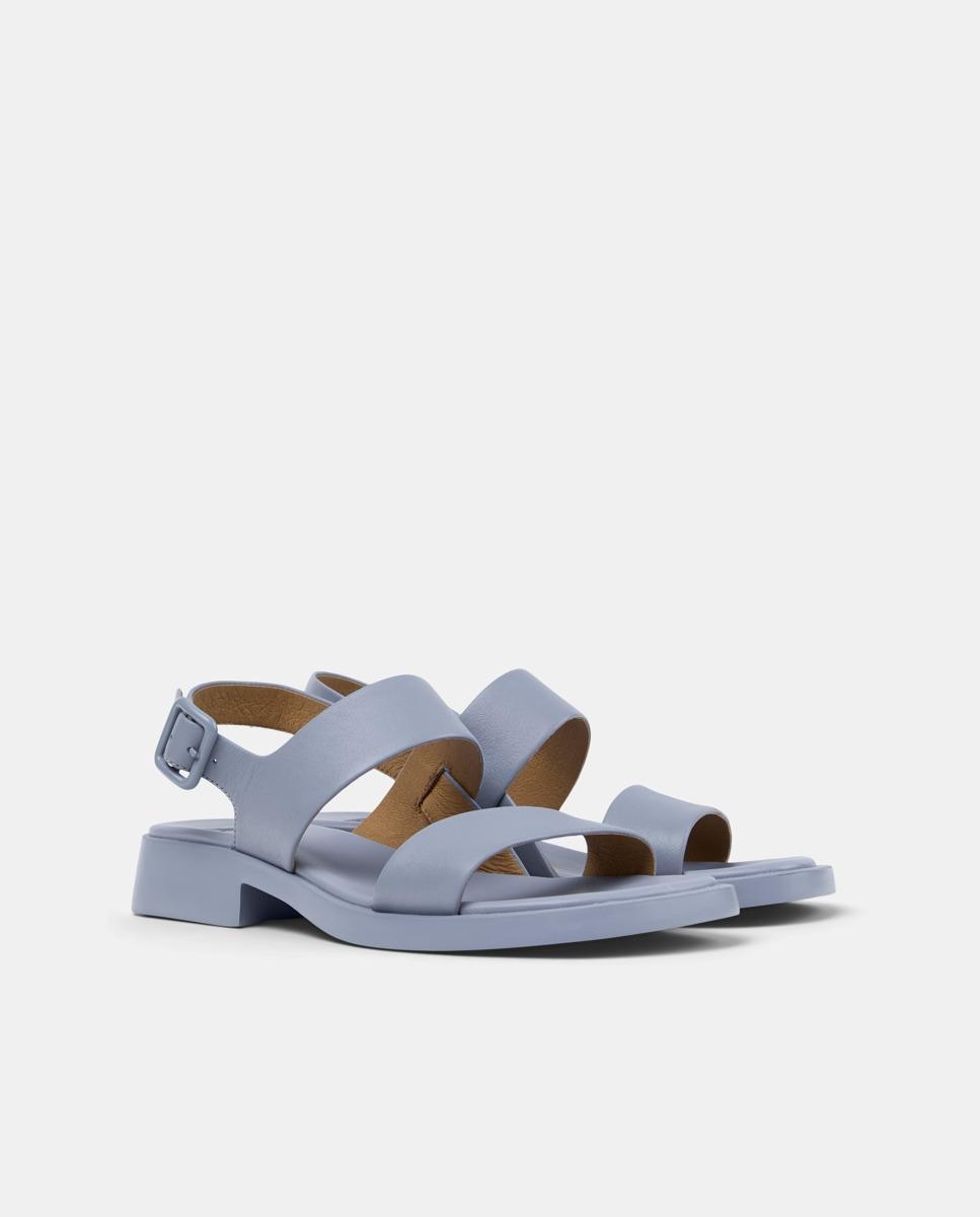 Sandalias de tacón de mujer de piel dana - Camper - Azul celeste Azul celeste-5