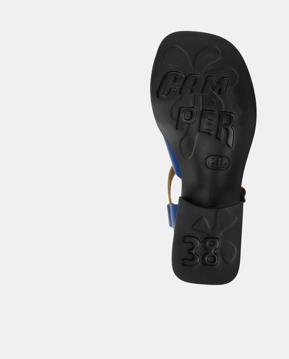 Sandalias con tiras de mujer dana de piel - Camper - Azul Azul-4