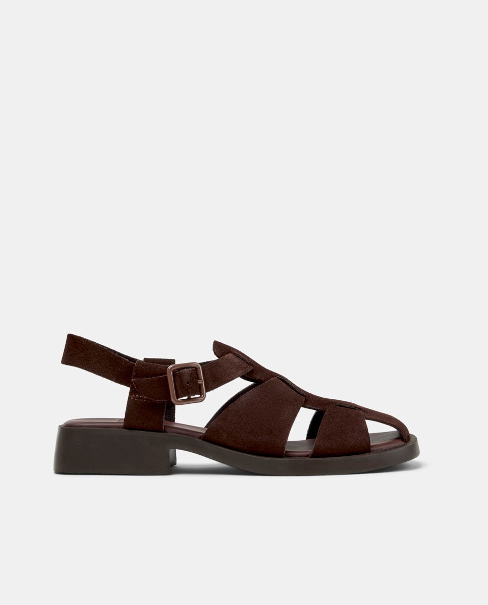 Sandalias con tiras de mujer dana de piel - Camper - Marrón claro Marrón claro-1