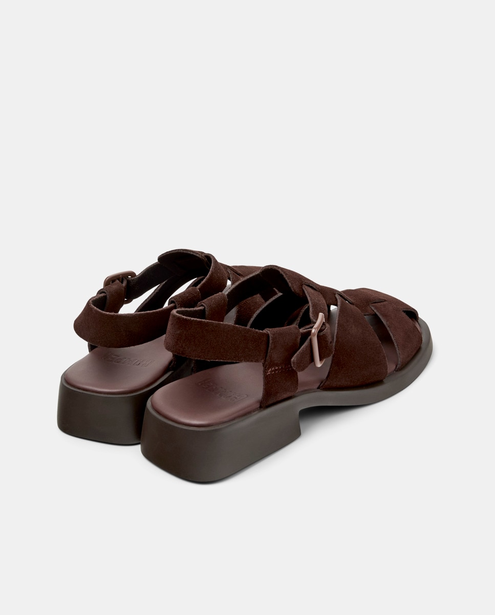 Sandalias con tiras de mujer dana de piel - Camper - Marrón claro Marrón claro-4