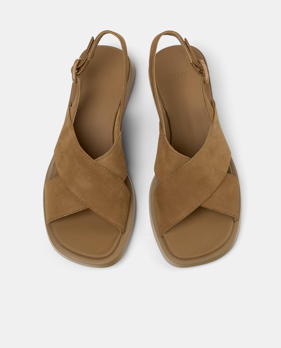 Sandalias de mujer Dana de piel - Camper - Camel Camel-3