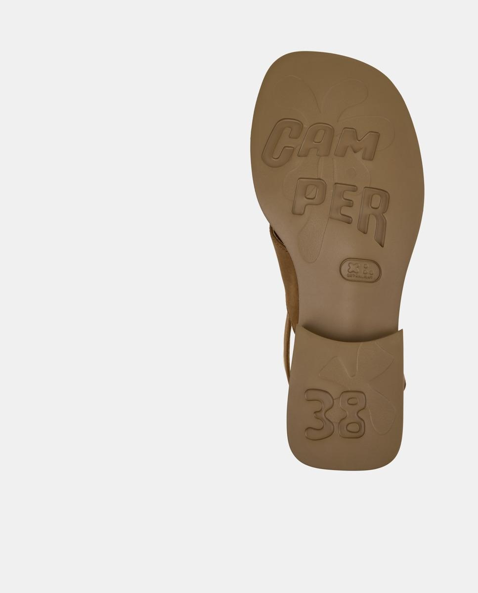 Sandalias de mujer Dana de piel - Camper - Camel Camel-4