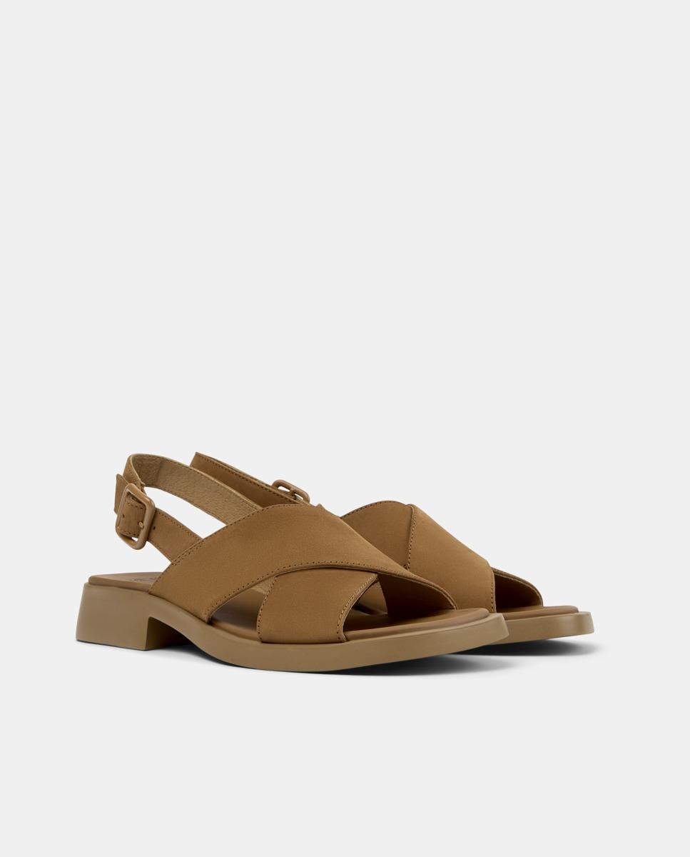 Sandalias de mujer Dana de piel - Camper - Camel Camel-5