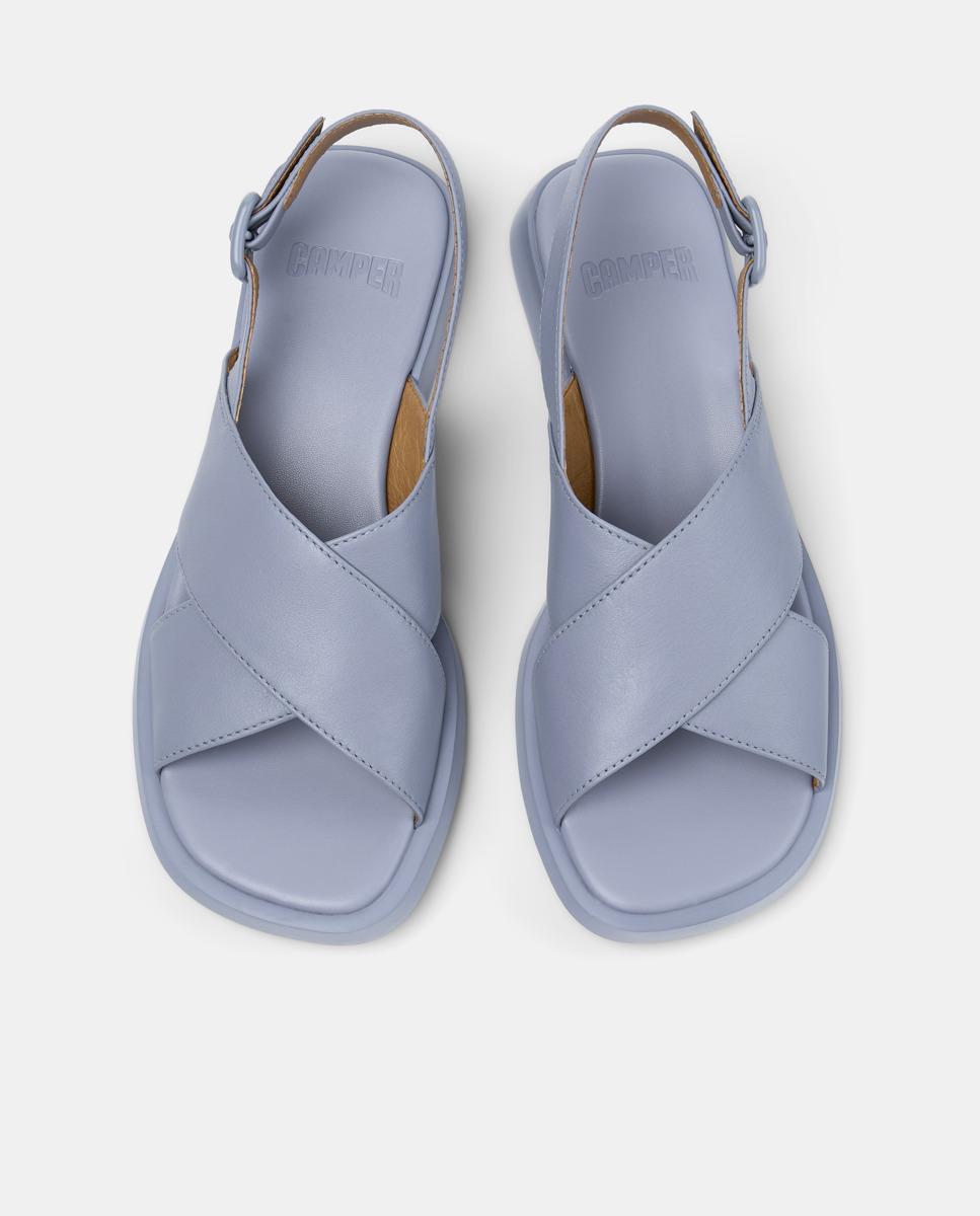 Sandalias de mujer Dana de piel - Camper - Azul claro Azul claro-3