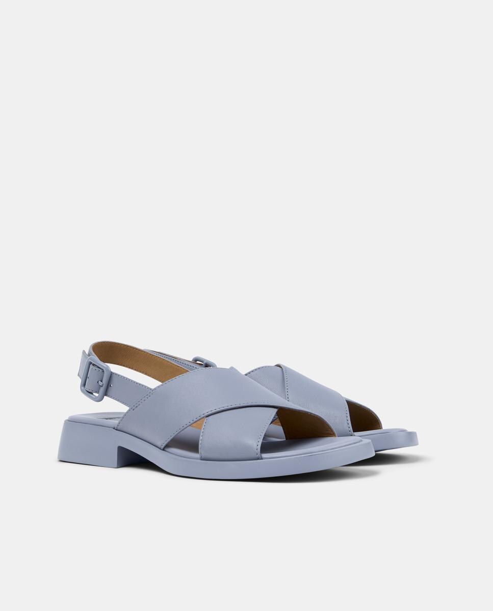 Sandalias de mujer Dana de piel - Camper - Azul claro Azul claro-5