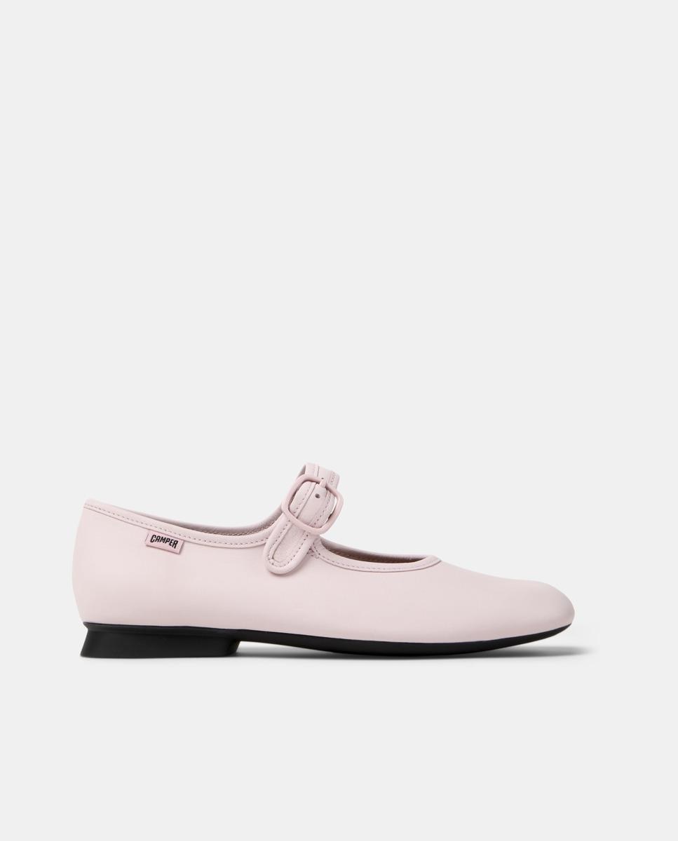 Merceditas planas de mujer casi myra de piel - Camper - Rosa claro Rosa claro-1
