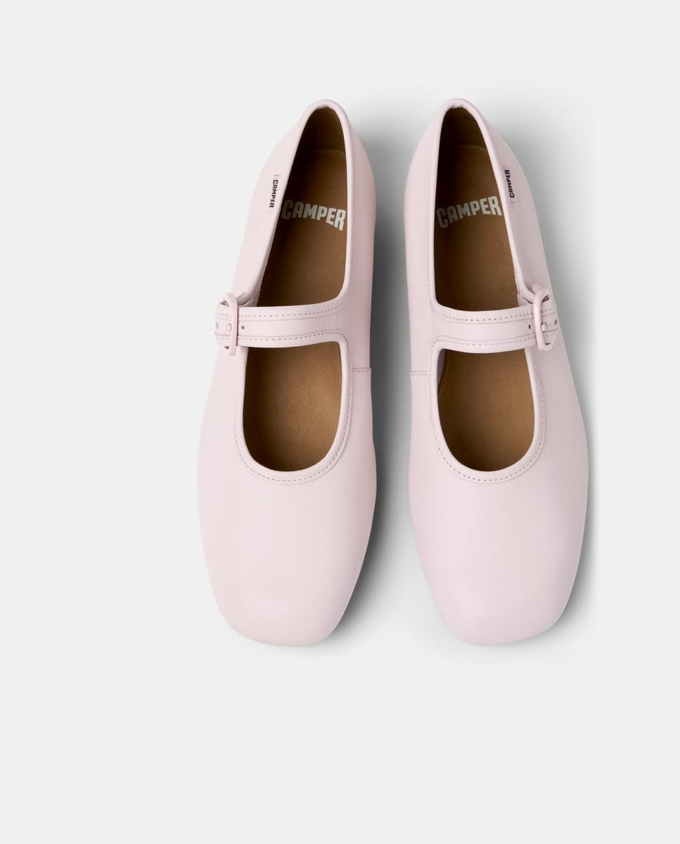 Merceditas planas de mujer casi myra de piel - Camper - Rosa claro Rosa claro-3