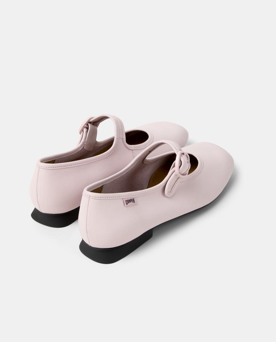 Merceditas planas de mujer casi myra de piel - Camper - Rosa claro Rosa claro-2