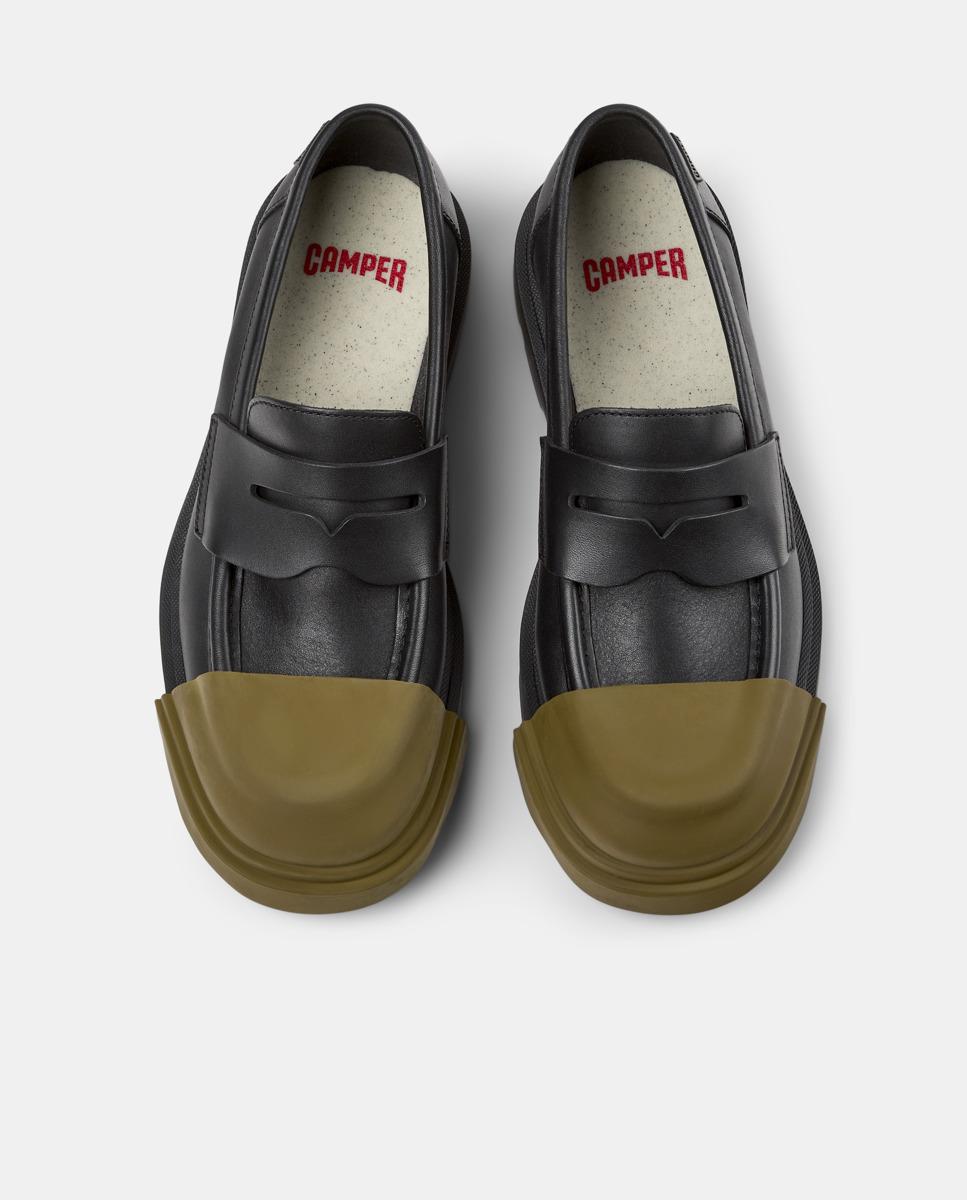 Mocasines de mujer Junction de piel - Camper - Negro Negro-3