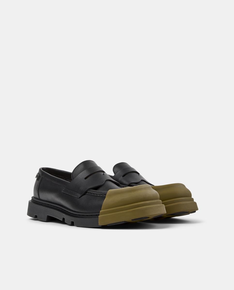 Mocasines de mujer Junction de piel - Camper - Negro Negro-5
