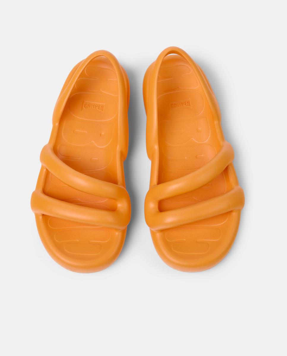 Sandalias planas de mujer kobarah flat abiertas - Camper - Naranja Naranja-3
