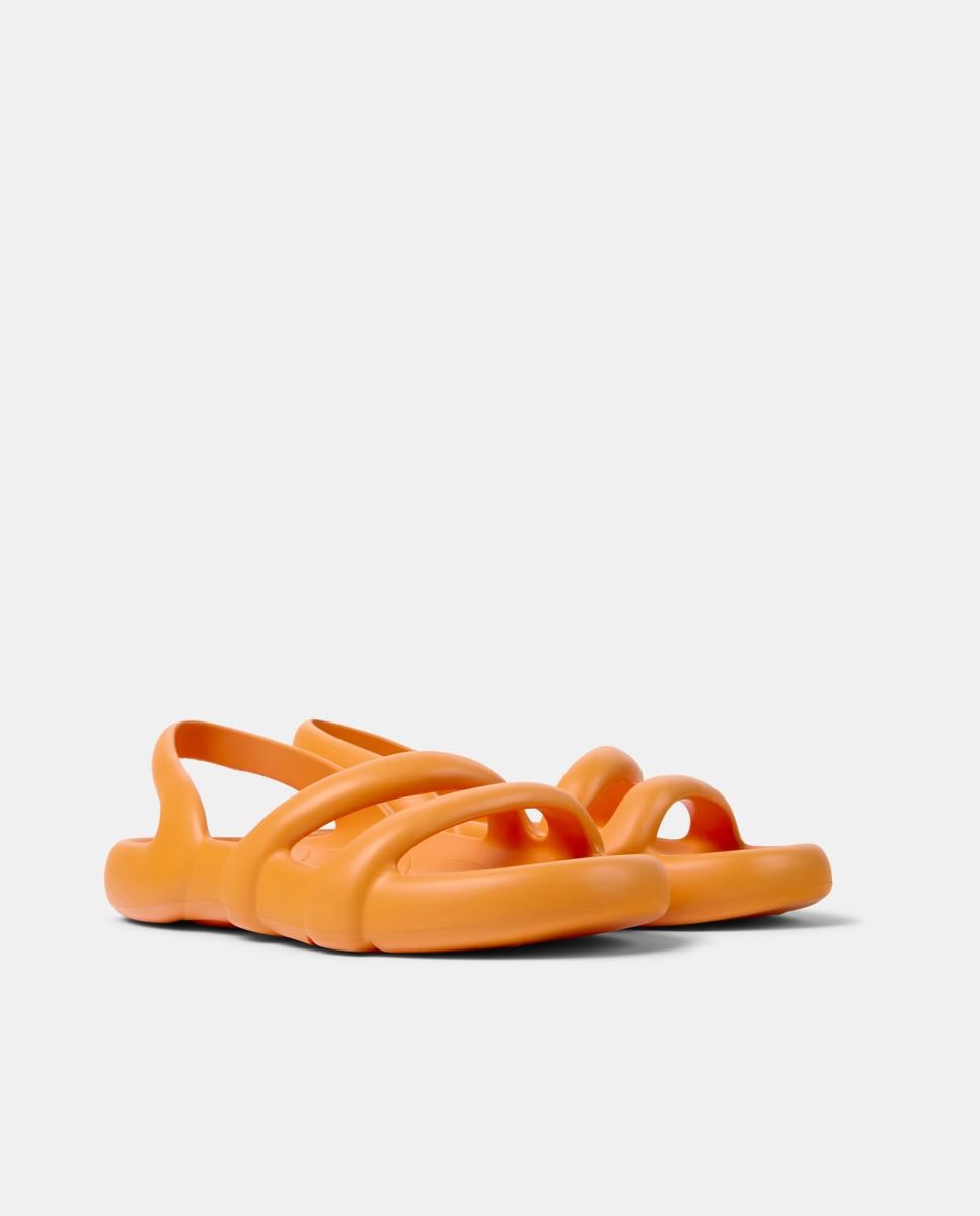 Sandalias planas de mujer kobarah flat abiertas - Camper - Naranja Naranja-5