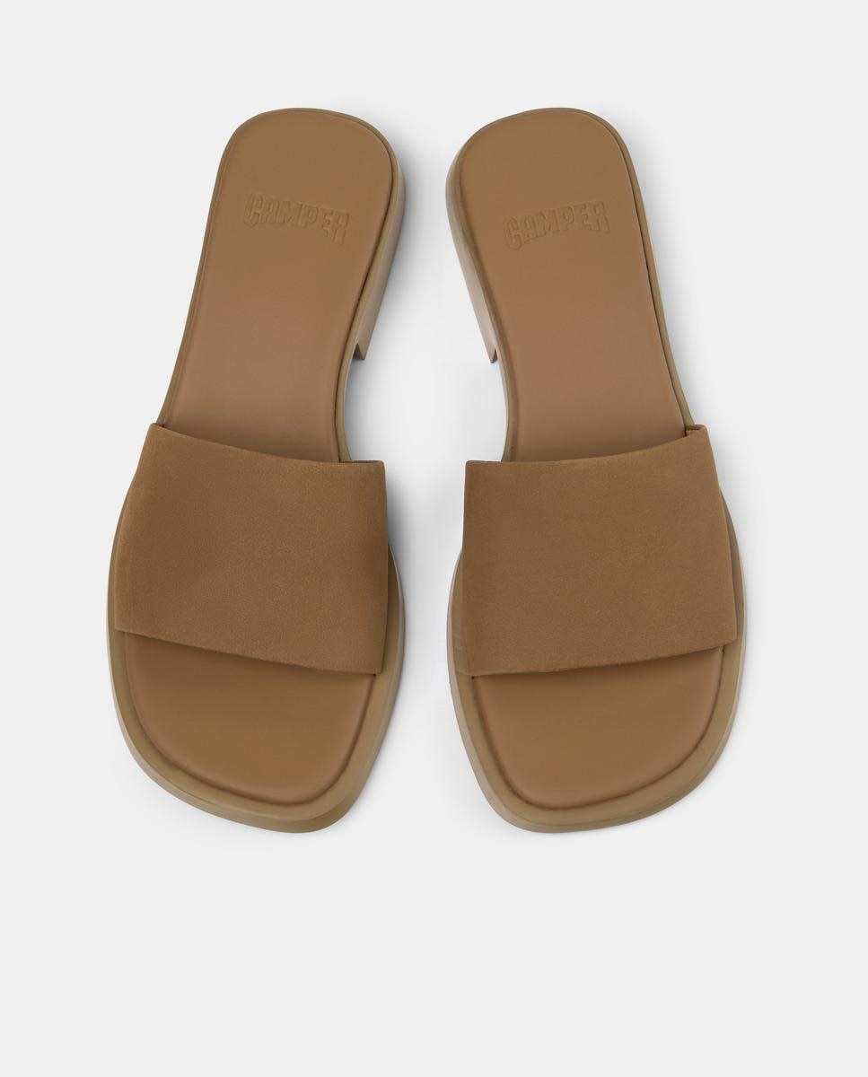 Sandalias de mujer Dana de piel - Camper - Marrón claro Marrón claro-3