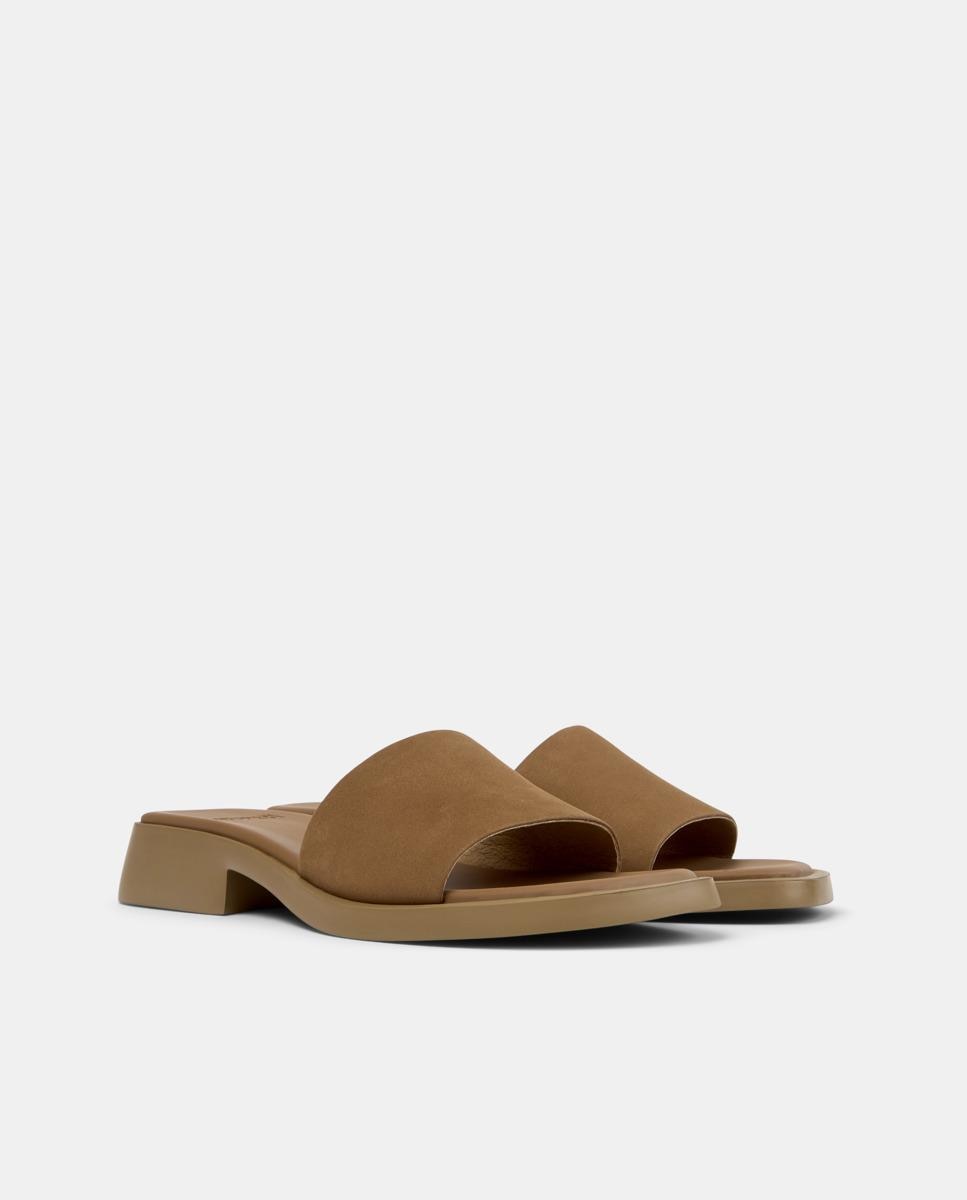 Sandalias de mujer Dana de piel - Camper - Marrón claro Marrón claro-5