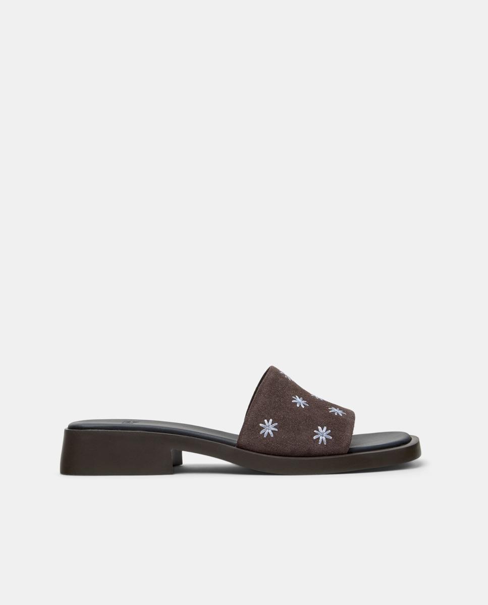 Sandalias de mujer Dana de piel - Camper - Marrón Marrón-1