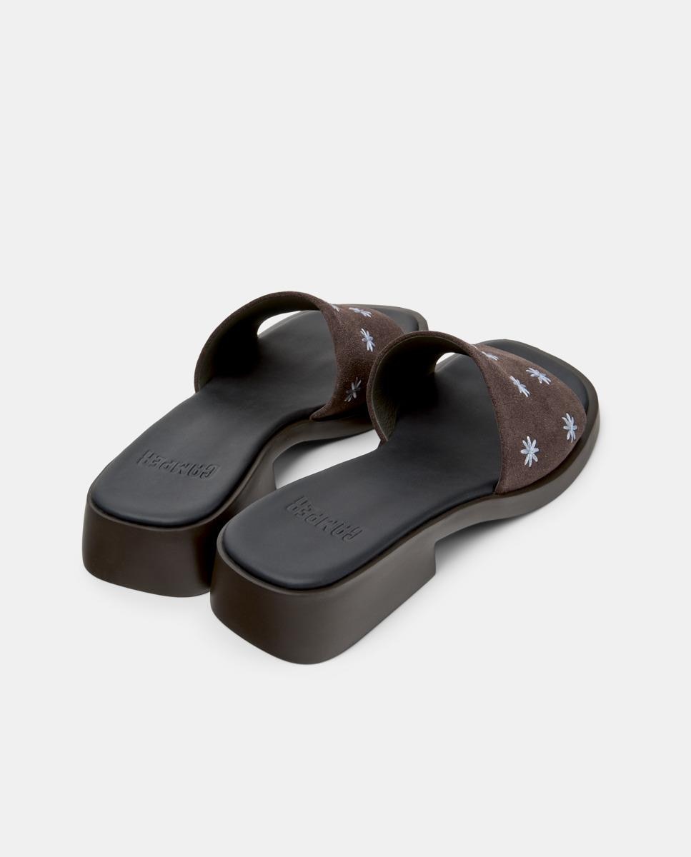 Sandalias de mujer Dana de piel - Camper - Marrón Marrón-2