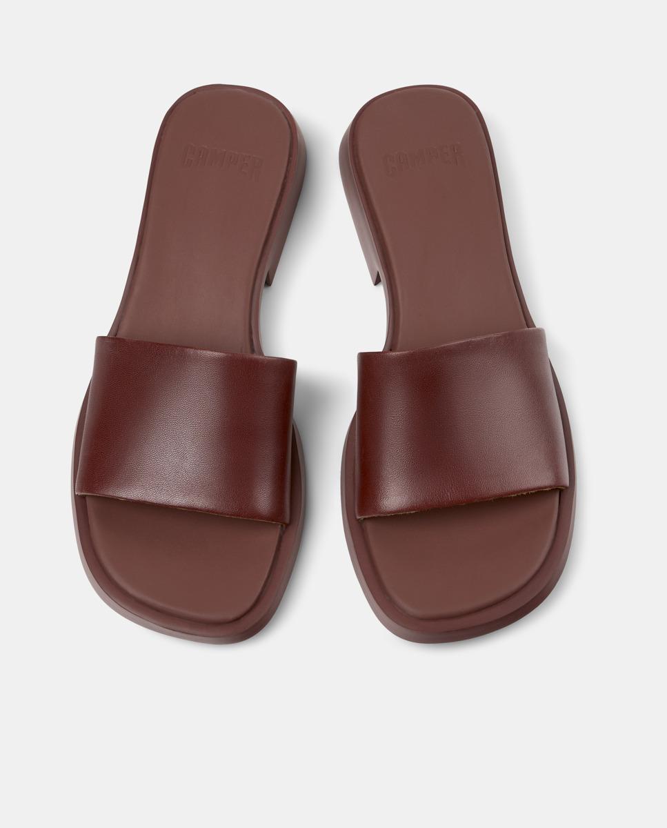 Sandalias de mujer Dana de piel - Camper - Burdeos Burdeos-3