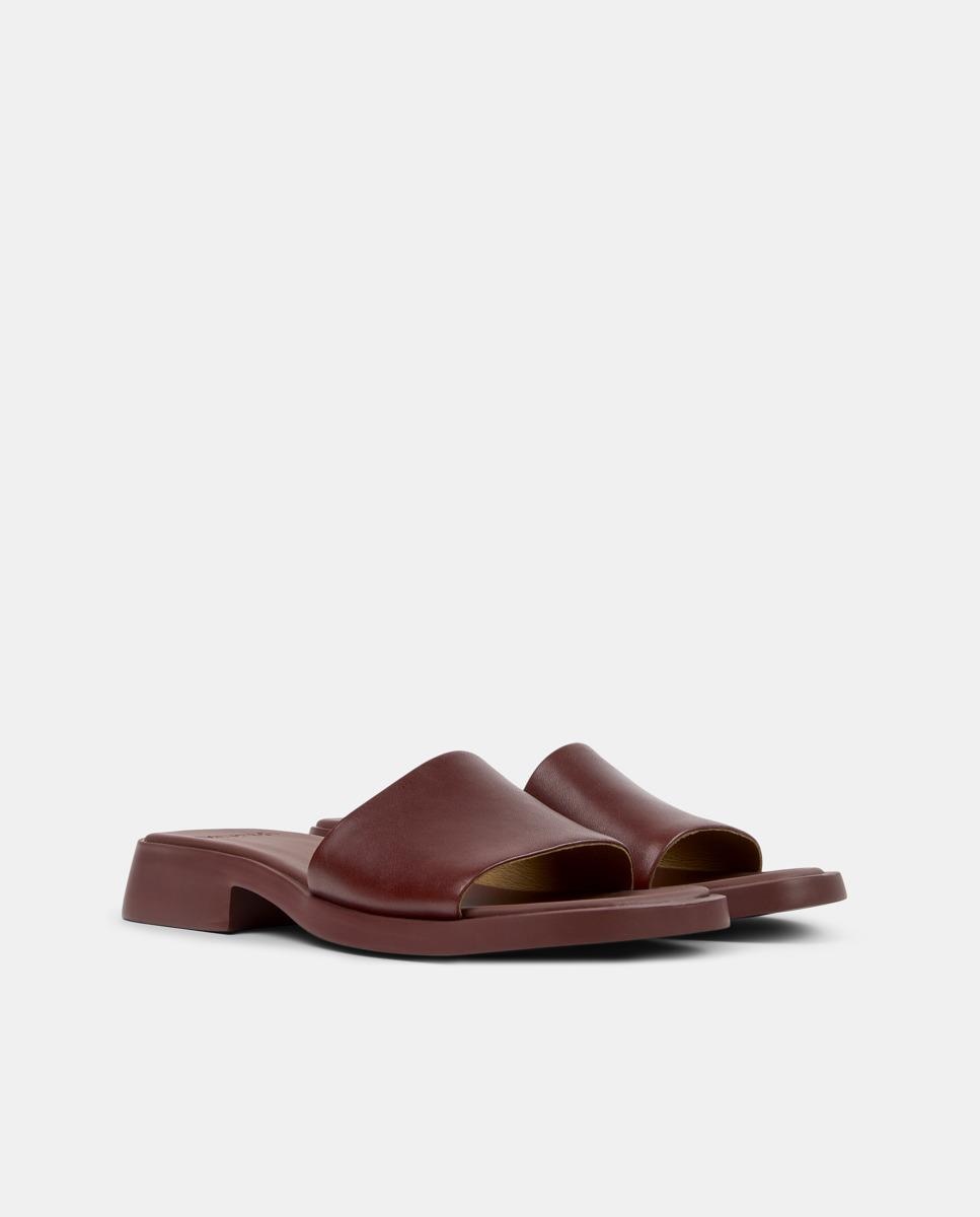 Sandalias de mujer Dana de piel - Camper - Burdeos Burdeos-5