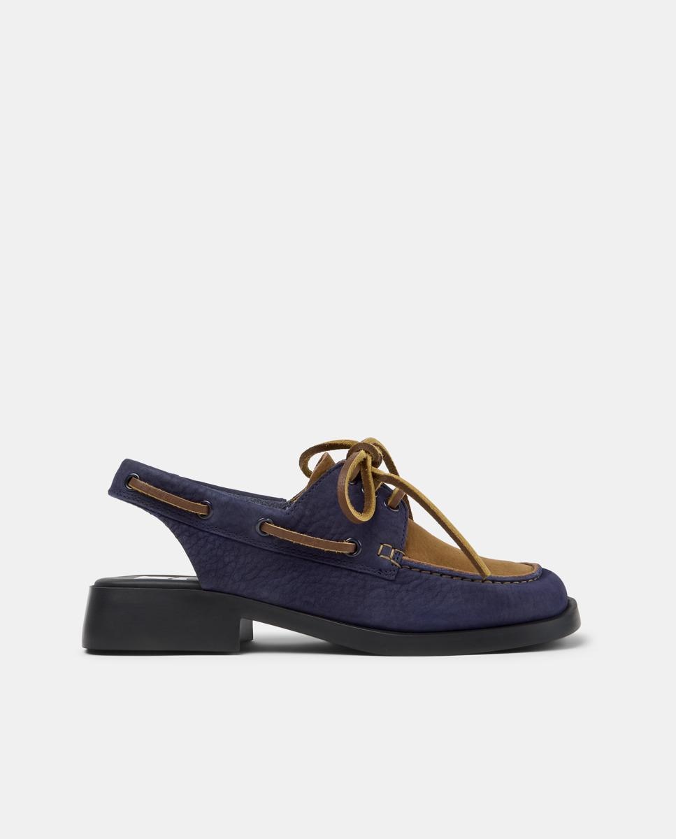 Camper - Mules de mujer de piel Donna Twins.