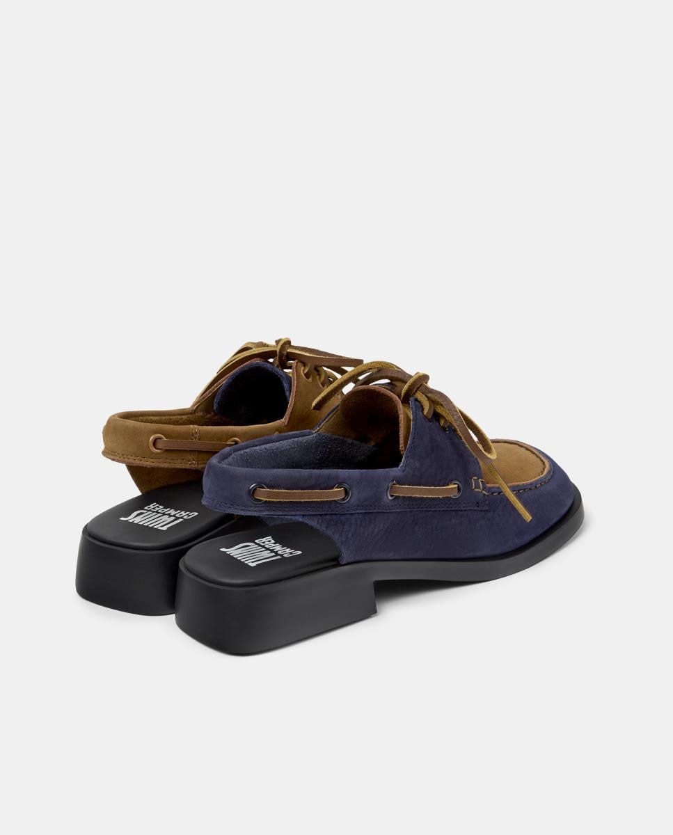 Mules de mujer de piel donna twins - Camper - Azul Azul-3