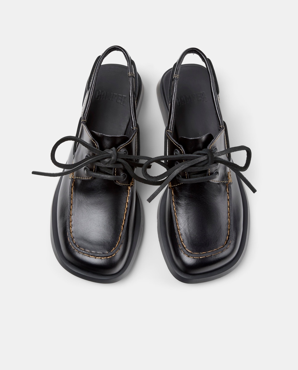 Mules de mujer de piel donna twins - Camper - Negro Negro-2