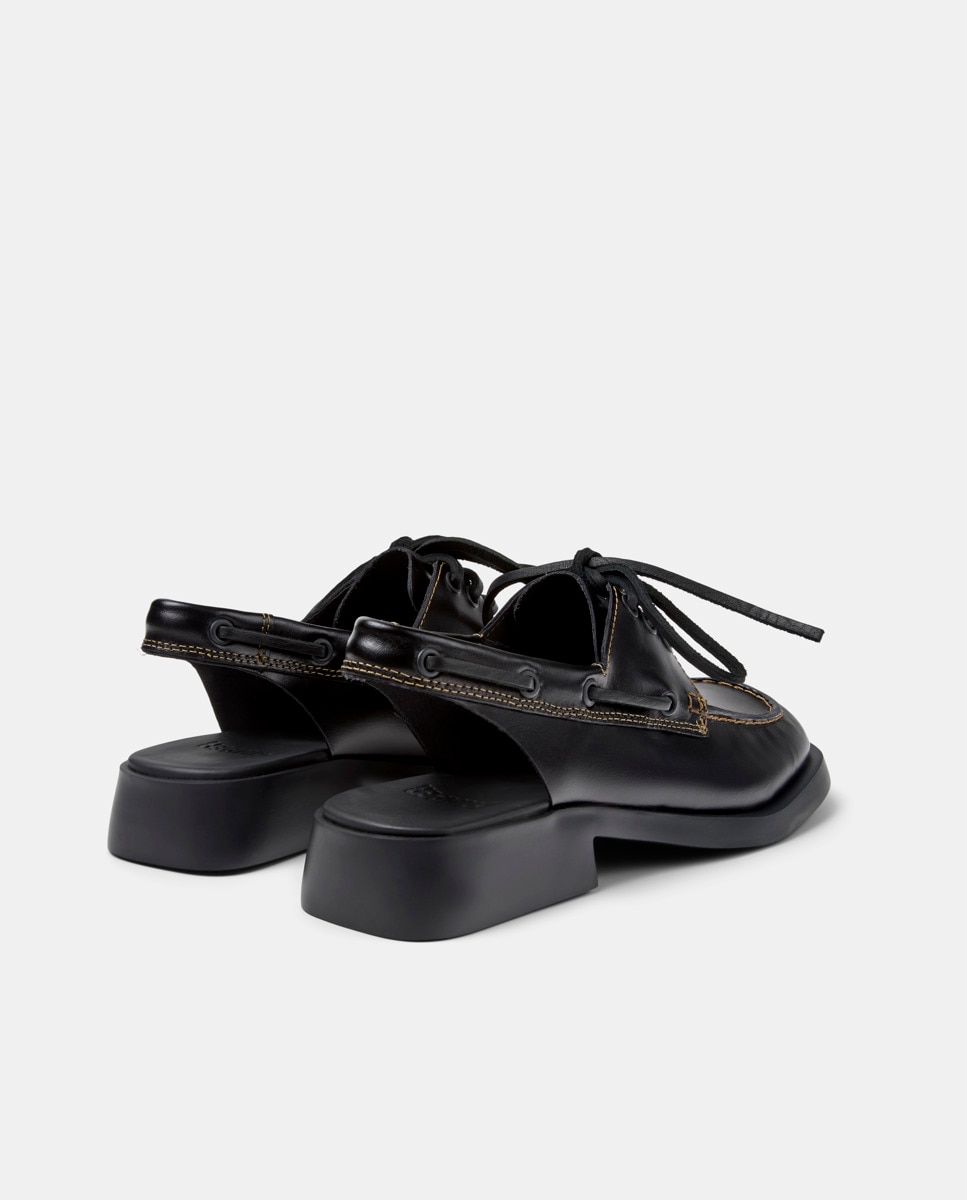 Mules de mujer de piel donna twins - Camper - Negro Negro-4