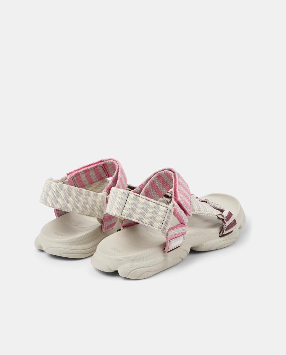 Sandalias planas de mujer karst con cierre adherente - Camper - Blanco Blanco-2