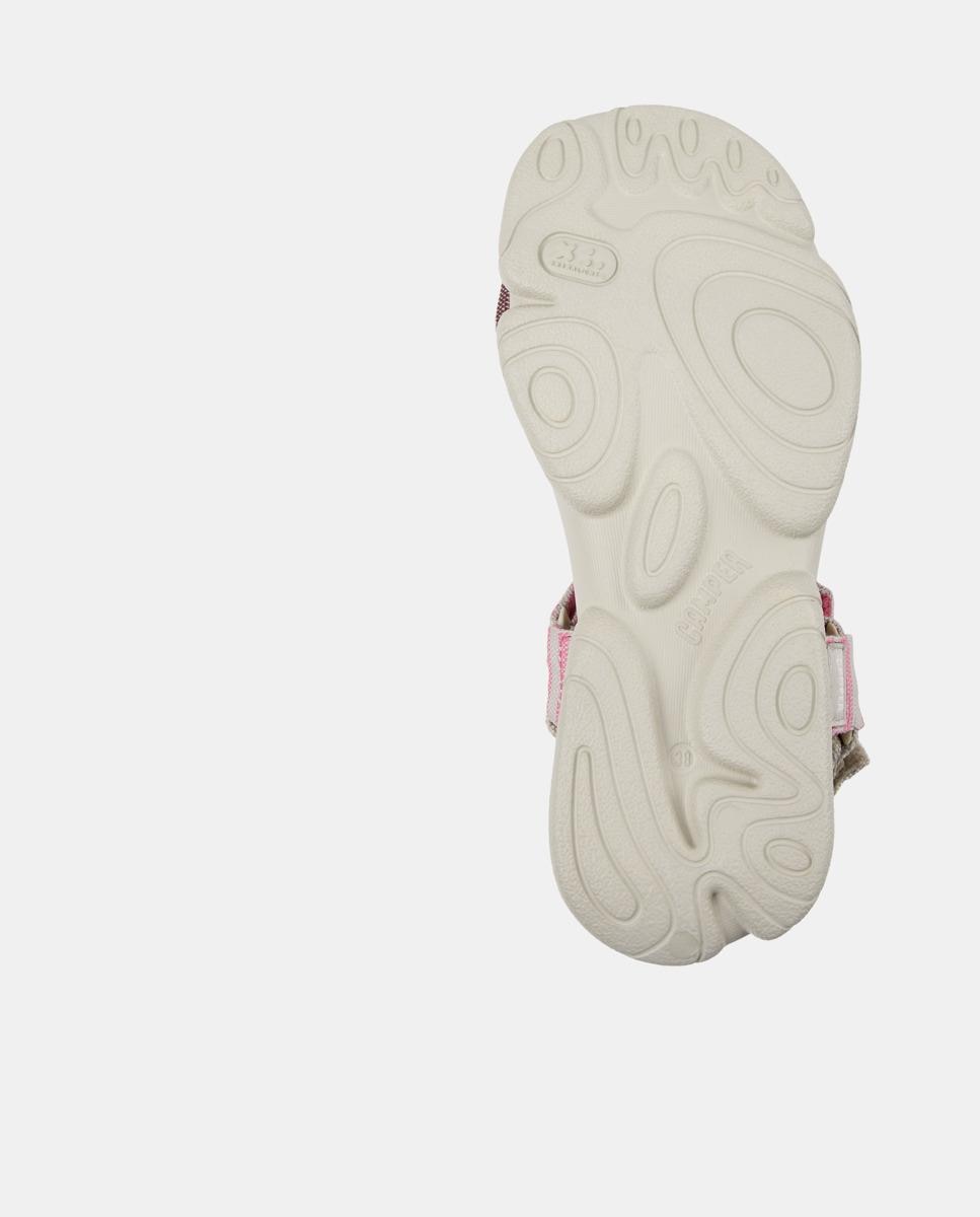 Sandalias planas de mujer karst con cierre adherente - Camper - Blanco Blanco-4