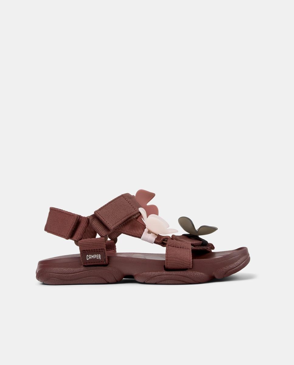 Sandalias planas de mujer karst sandal cierre adherente - Camper - Burdeos Burdeos-1