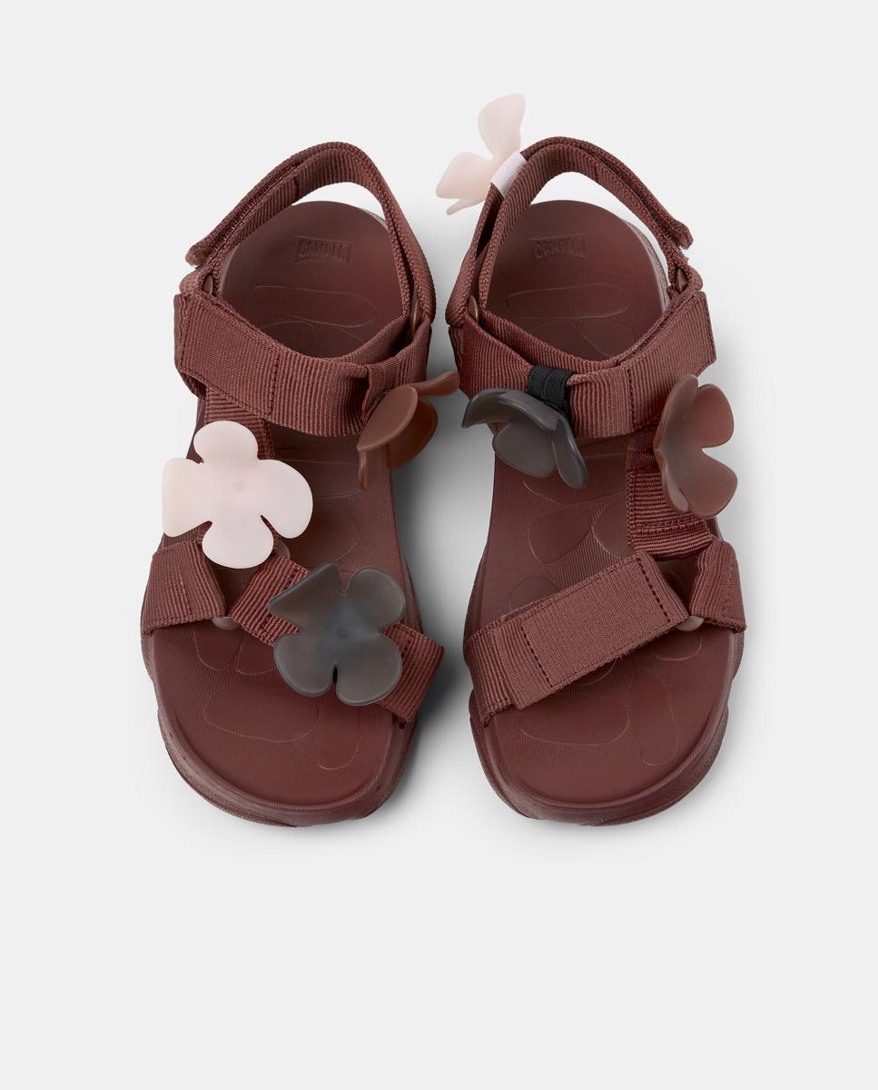 Sandalias planas de mujer karst sandal cierre adherente - Camper - Burdeos Burdeos-3