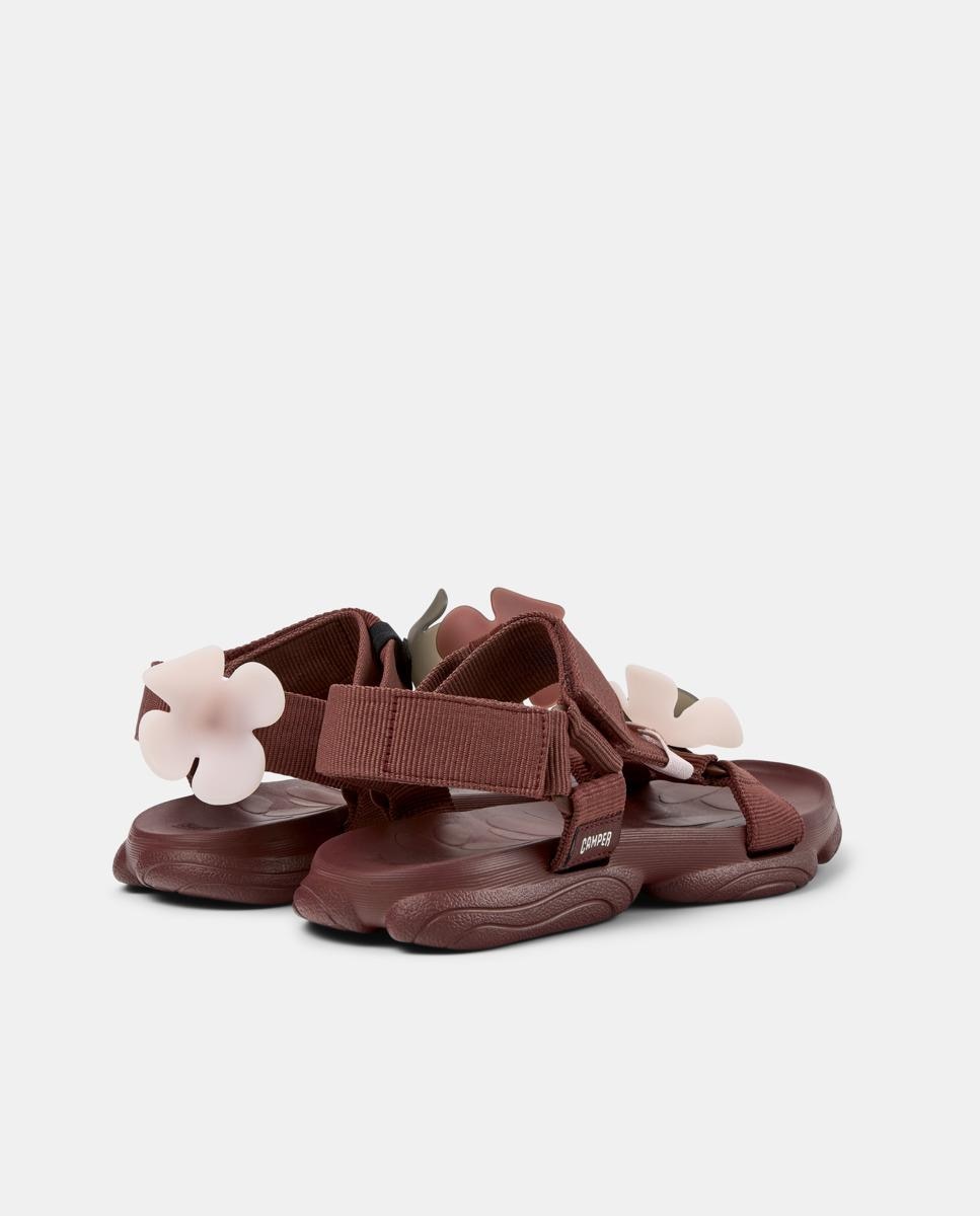Sandalias planas de mujer karst sandal cierre adherente - Camper - Burdeos Burdeos-2