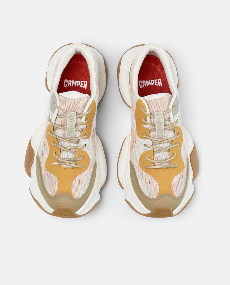 Zapatillas deportivas de mujer con cordones karst 2 - Camper - Beige Beige-3