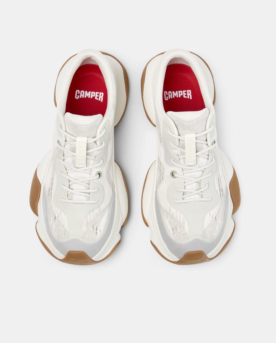 Zapatillas deportivas de mujer con cordones karst 2 - Camper - Blanco Blanco-3