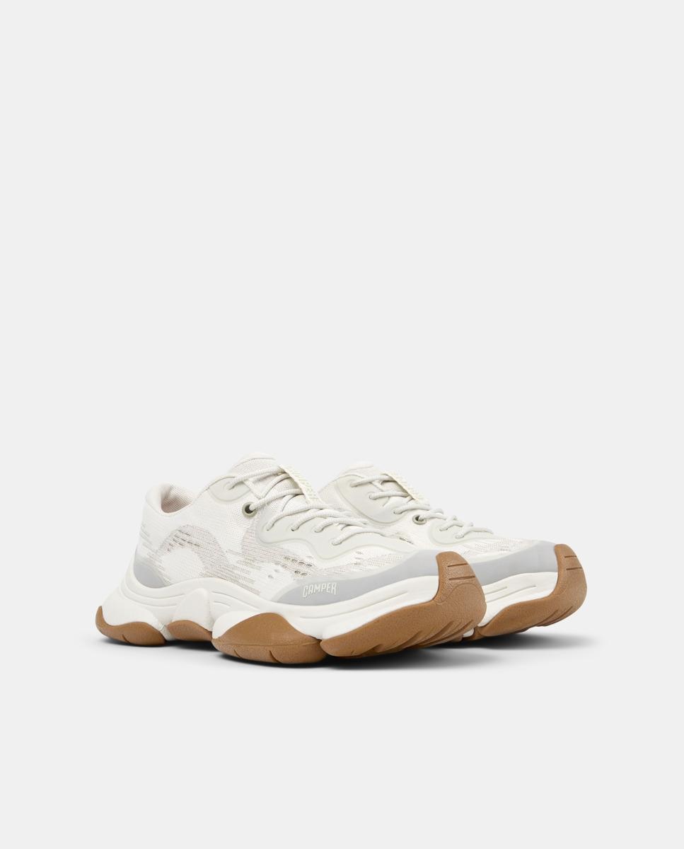 Zapatillas deportivas de mujer con cordones karst 2 - Camper - Blanco Blanco-5