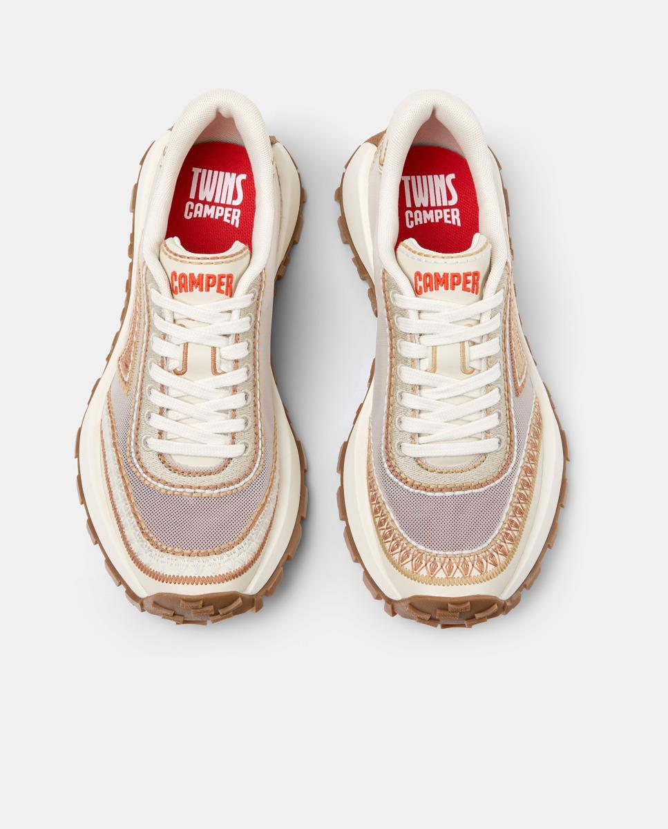 Zapatillas deportivas de mujer con cordones drift trail twins - Camper - Beige/Marrón Beige/Marrón-3